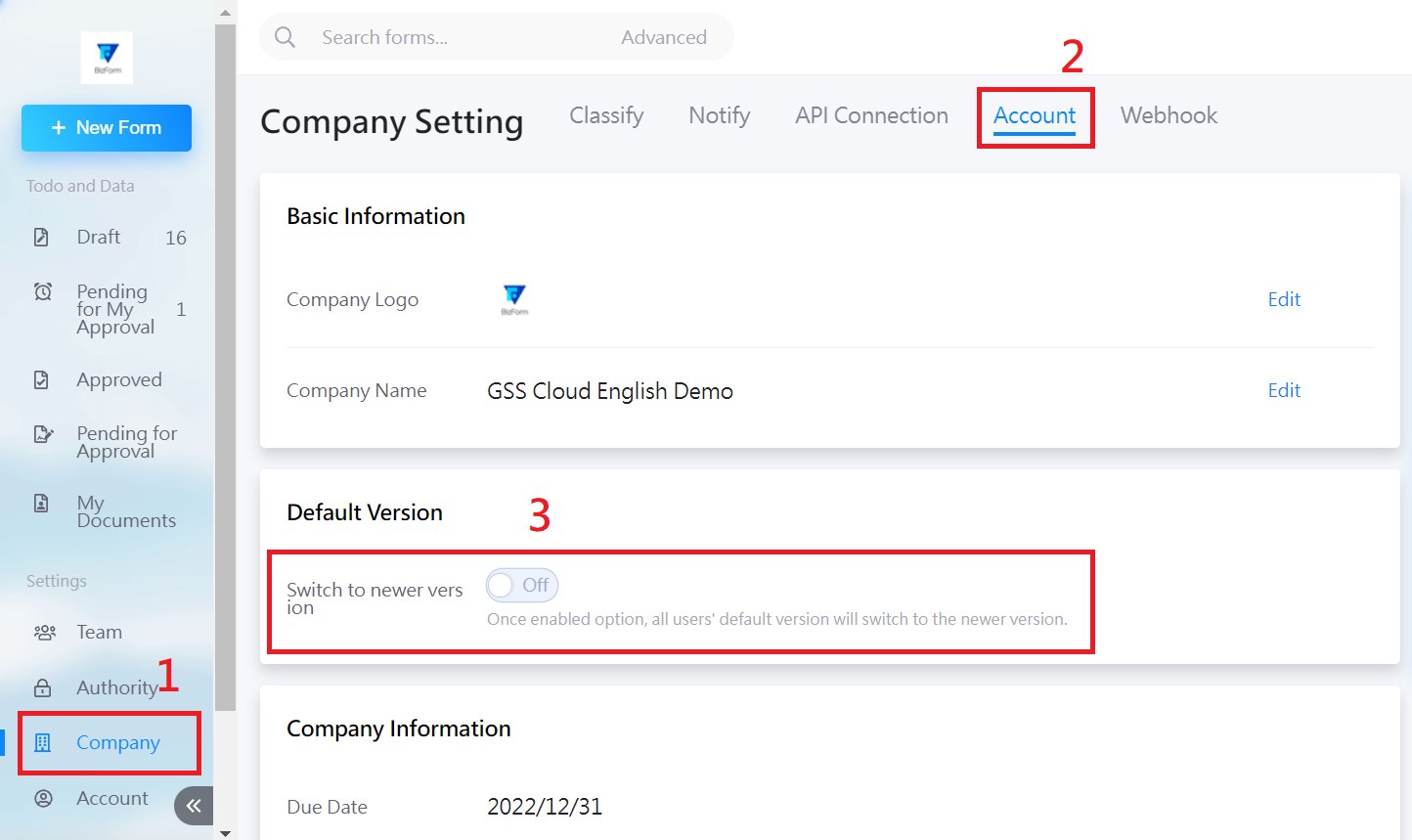 How can I set all users' default version as the newer version?