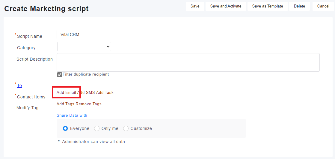 How to send an Email using marketing scripts for New Customer Form?