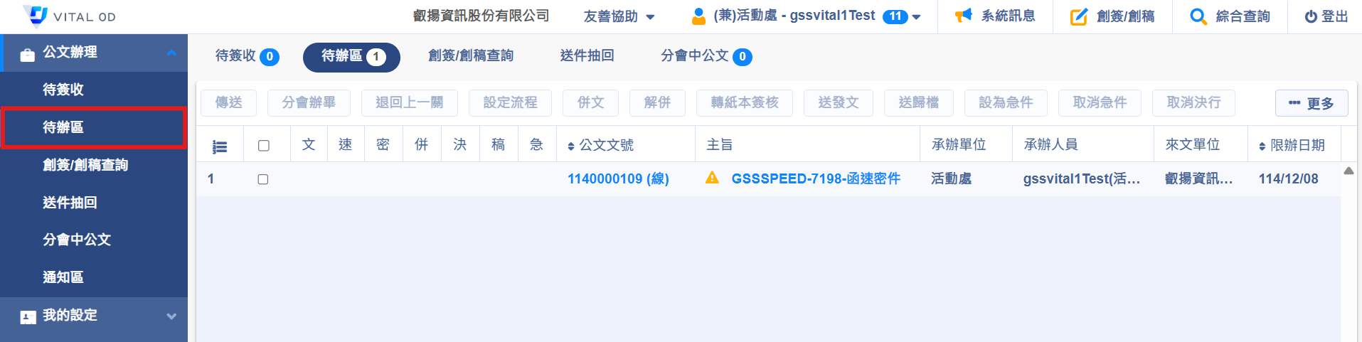待辦區